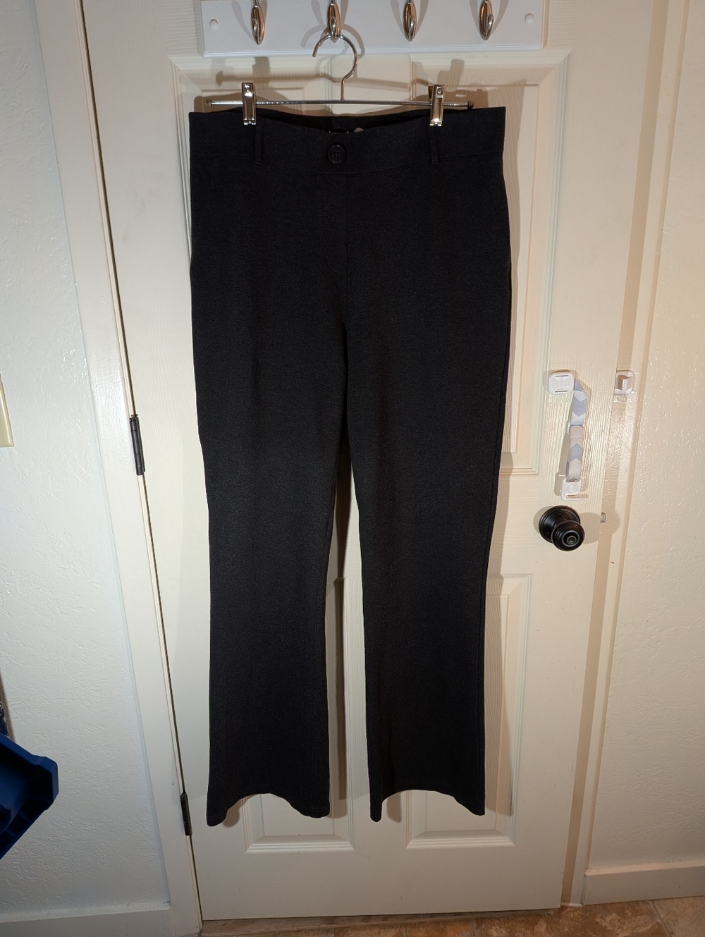 1X Long Grey Betabrand Dress Pant Yoga Pant
